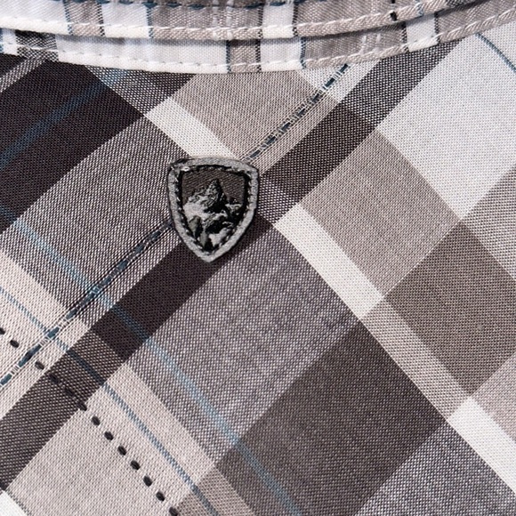 2 for $26 Kuhl Spectra Plaid Shirt Storm Gray Womens Small Pullover Roll Tab - Picture 8 of 10